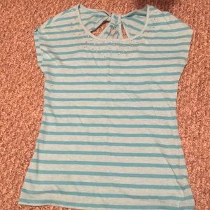 Blue striped shirt